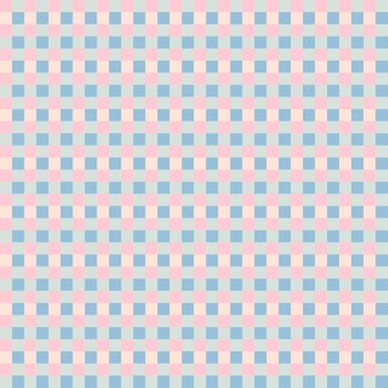 Pink Gray Peach Blue Seamless Small Diagonal French Checkered Pattern. Little Colorful Fabric Check Pattern Background. Classic Checker Pattern Design Texture. photo