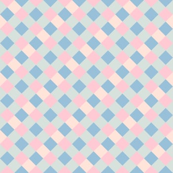 Pink Gray Peach Blue Seamless Diagonal French Checkered Pattern. Inclined Colorful Fabric Check Pattern Background. 45 degrees Classic Checker Pattern Design Texture. photo