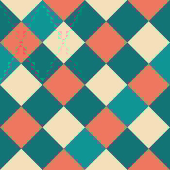 Yellow Green Red Large Diagonal Seamless French Checkered Pattern. Big Inclined Colorful Fabric Check Pattern Background. 45 degrees Classic Checker Pattern Design Texture. photo