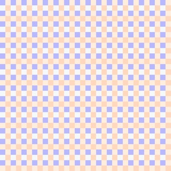Lilac White Peach Seamless Small French Checkered Pattern. Little Colorful Fabric Check Pattern Background. Classic Checker Pattern Design Texture. photo