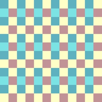 Blue Yellow Plum Teal Seamless French Checkered Pattern. Colorful Fabric Check Pattern Background. Classic Checker Pattern Design Texture. photo