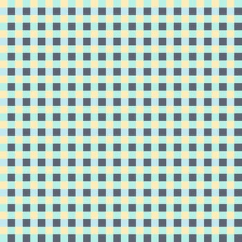 Yellow Gray Light Green Blue Seamless Small French Checkered Pattern. Little Colorful Fabric Check Pattern Background. Classic Checker Pattern Design Texture. photo