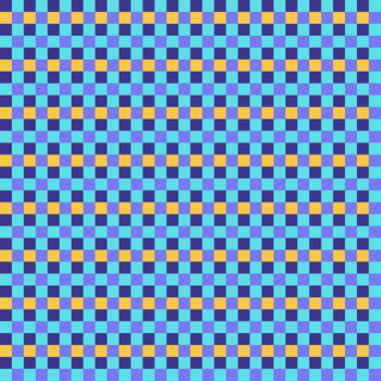 Purple Yellow Blue Lilac Seamless Small French Checkered Pattern. Little Colorful Fabric Check Pattern Background. Classic Checker Pattern Design Texture. photo