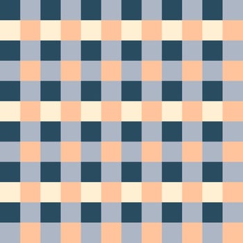 Peach Gray Raven Black Beige Seamless French Checkered Pattern. Colorful Fabric Check Pattern Background. Classic Checker Pattern Design Texture. photo