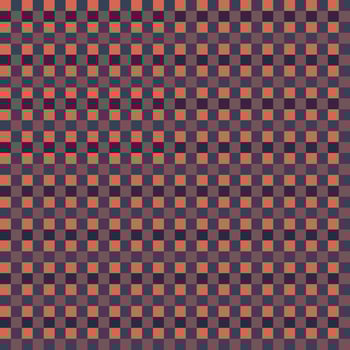 Orange Raven Black Seamless Small French Checkered Pattern. Little Colorful Fabric Check Pattern Background. Classic Checker Pattern Design Texture. photo