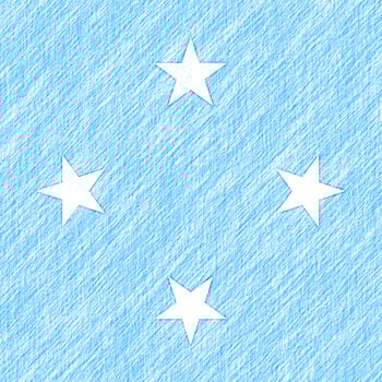 Federated States of Micronesia flag pencil painting picture. Federated States of Micronesia emblem shaded drawing canvas. photo