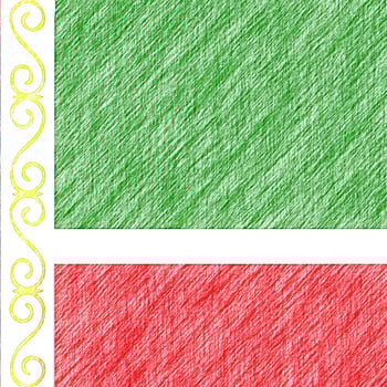 Chechen Republic flag pencil painting picture. Chechen Republic emblem shaded drawing canvas. photo