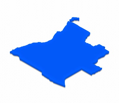 Map of Angola. 3D isometric perspective illustration. photo