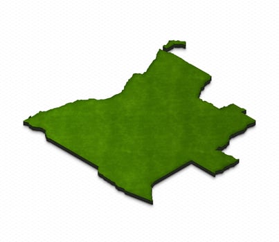 Map of Angola. 3D isometric perspective illustration. photo