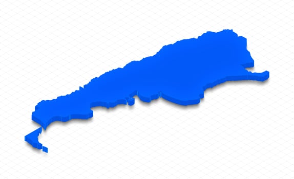Map of Argentina. 3D isometric perspective illustration. photo