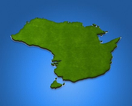 Map of Australia. 3D isometric illustration. photo