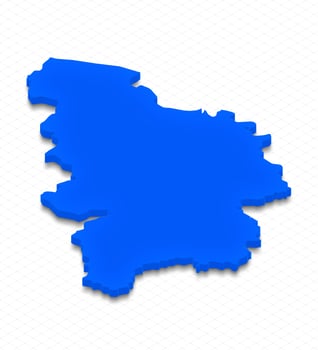 Map of Belgium. 3D isometric perspective illustration. photo