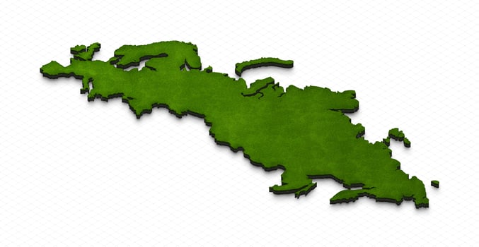 Map of Europe. 3D isometric illustration. photo