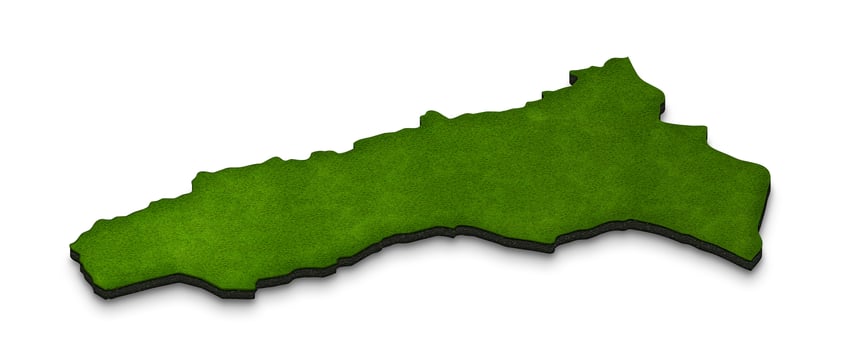 Map of Abkhazia. 3D isometric perspective illustration. photo