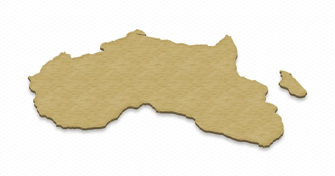 Map of Africa. 3D isometric illustration. photo