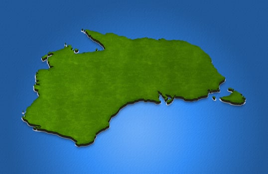 Map of Australia. 3D isometric illustration. photo