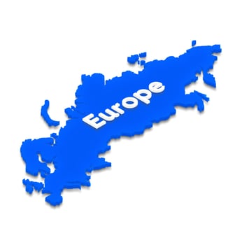 Map of Europe. 3D isometric illustration. photo