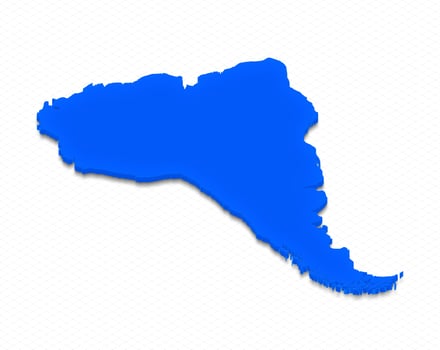 Map of South America. 3D isometric illustration. photo