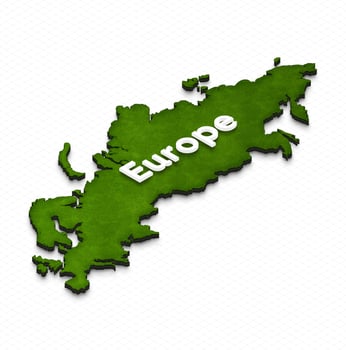 Map of Europe. 3D isometric illustration. photo