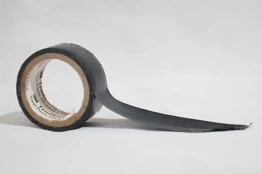 Close-Up of Black Electrical Tape photo