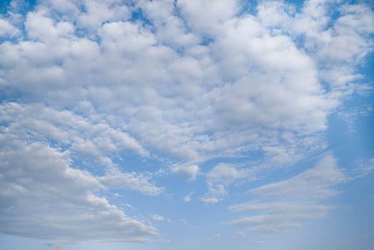 White clouds on background blue sky. photo