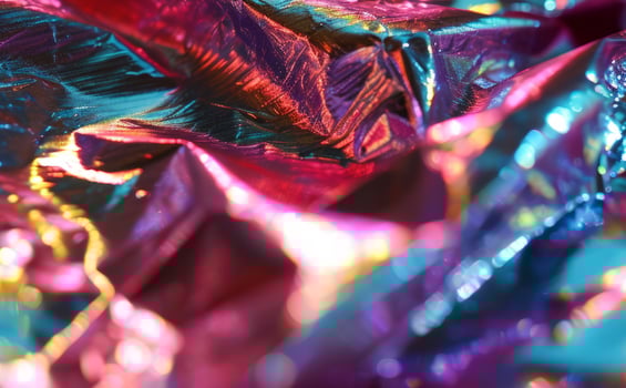 A close up holographic pink background photo