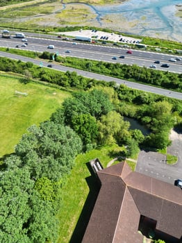 Aerial View of Portsmouth City Centre, England United Kingdom. May 15th, 2024 photo