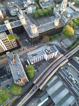 Aerial View of Portsmouth City Centre, England United Kingdom. May 15th, 2024 photo