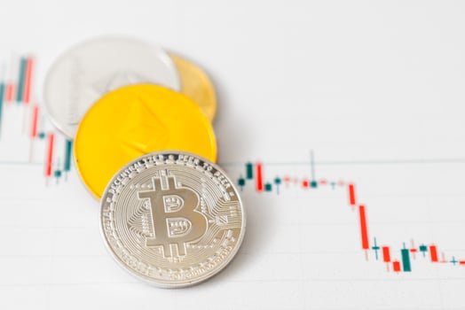 Cryptocurrency trading. Cryptocurrency chart. New World Currency. photo