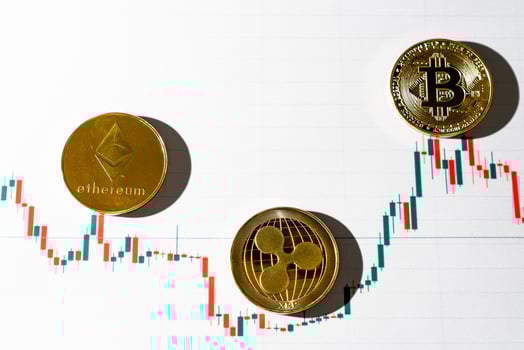 Cryptocurrency trading. Cryptocurrency chart. New World Currency. photo