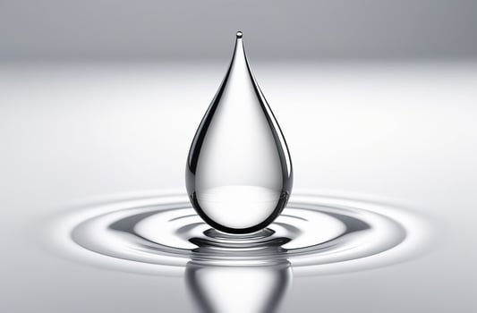 Mockup of water drop on white background for text name of vitamin or mineral photo