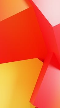 Close up of red and yellow background with geometric pattern photo
