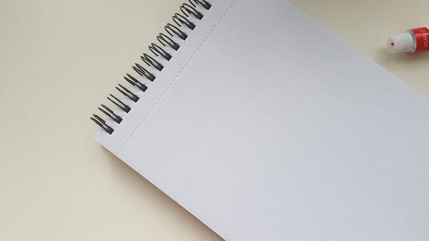 Notebook with spiral Notebook template mock up for artwork. photo