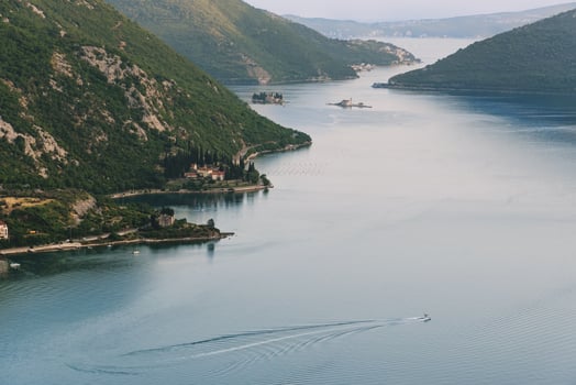 Closeup View of Kotor Bay from Mountain Top photo