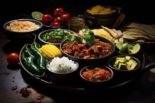 Latin american traditional appetizers ornate dish photo