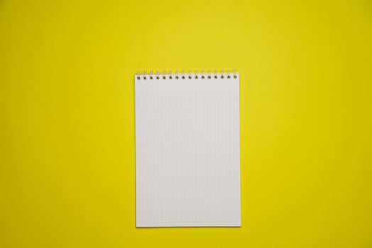Notebook mockup with blank white blank for design and advertising. Notepad photo