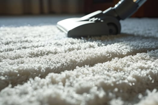 Close up one person cleaning the living room vacuum cleaner carpet housekeeping home flooring rug sweeping apartment hygiene chores inside leisure activity neat routine freshness dirty electric device photo