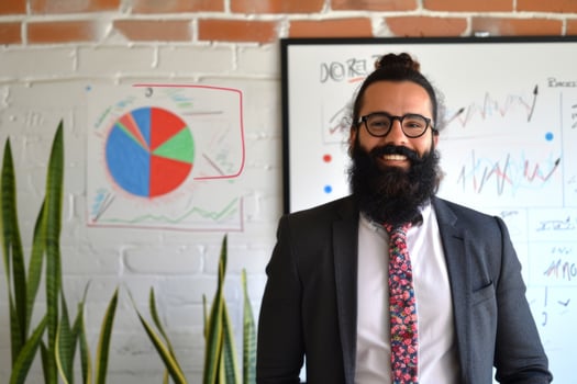 Young startup leader entrepreneur ready to present idea discuss on whiteboard investors meeting founder diversity equity equality and inclusion teamwork teambuilding exercise business photo