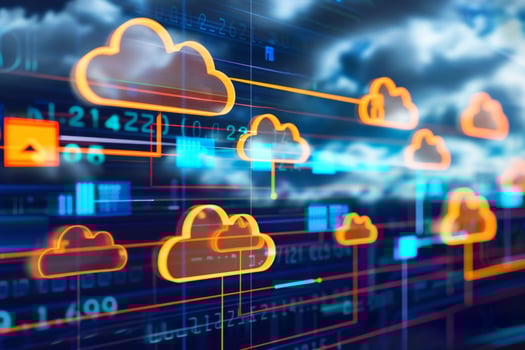 Cloud computing network safe encrypted storage personal data protection verified technology encription security protocol wireless file transfer drive service cyberspace global database photo