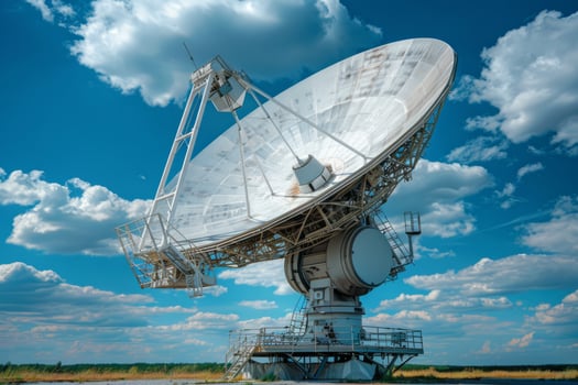 Large radio telescope satellite connection tower electronic astronomy observatory dish array radar antenna science scientific scifi instrument space mission exploration connection photo