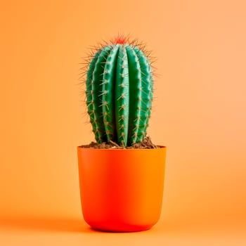 Cacti in clay pots. Minimalism. photo