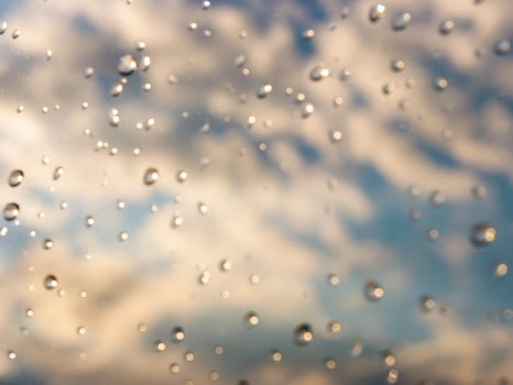 drops of rain on window glass photo