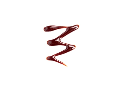 Chocolate sauce isolated on white background photo