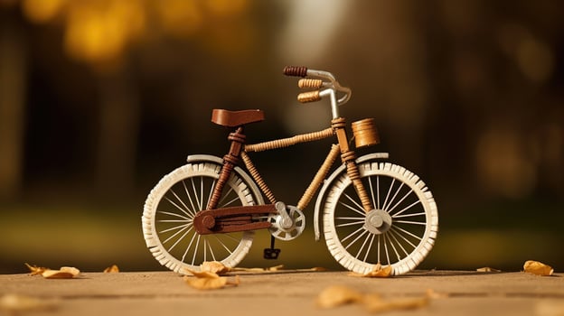 Two bicycles leaning against each other, representing the journey of friendship and the support and balance it provides. photo