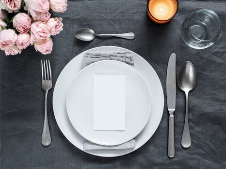 Beautiful wedding table setting mock up photo