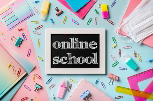 Online school, e-learning concept photo