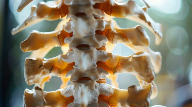 The strong straight spine is the backbone of the body providing stability and structure much like the steel beams in a modern highrise building. photo