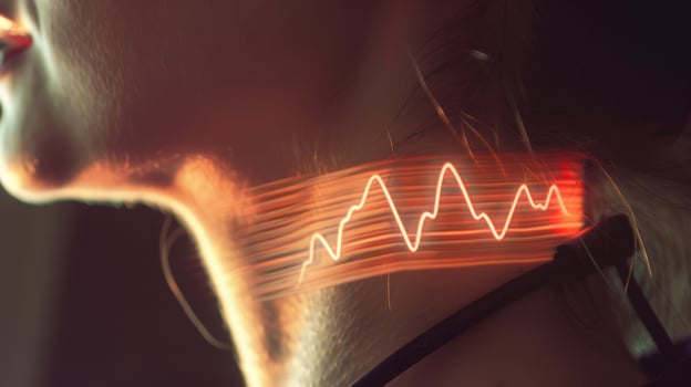 The pulsing s on a neck are a visual representation of the pulse of life reminding us of our own vitality. photo
