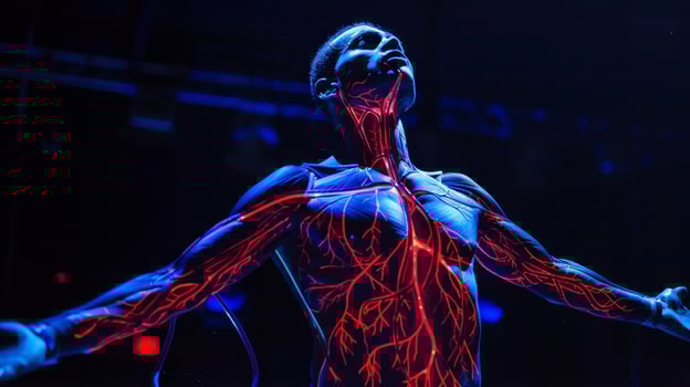 The Dance of Veins and Arteries showcases the bodys intricate and everadapting circulatory system in a mesmerizing performance. photo