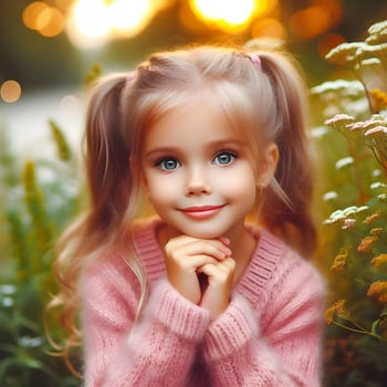 Beautiful photo of cute small girl